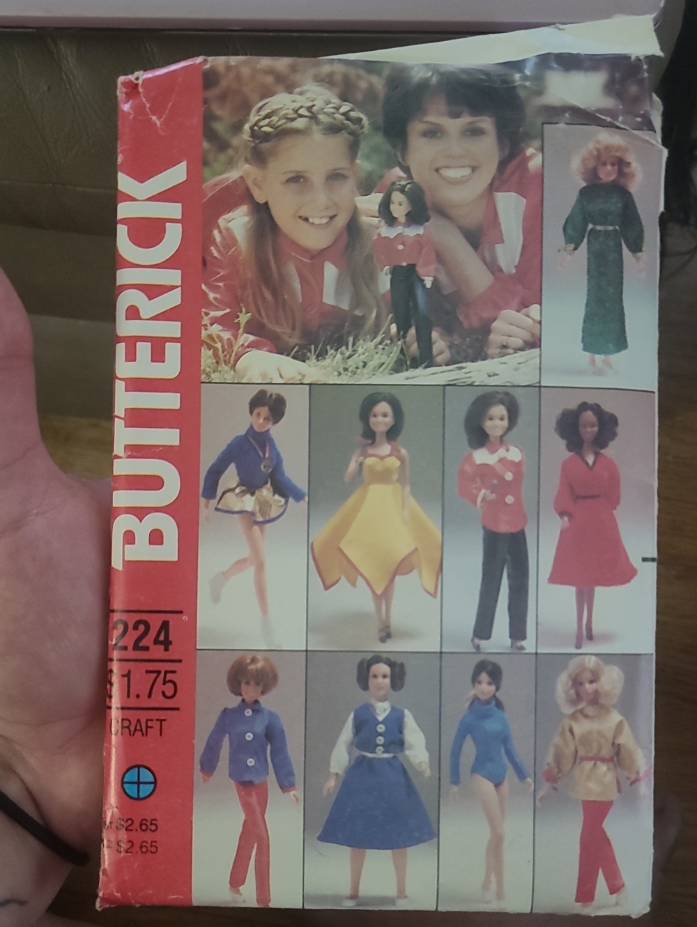 vintage 1970s Butterick 224 doll clothes pattern UNCUT